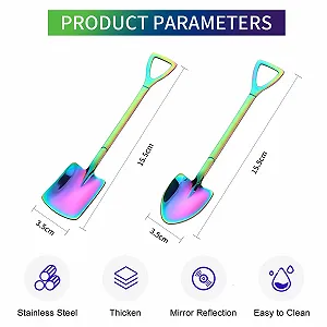 Ложка Spade Spade из нержавеющей стали Набор 32 шт Разные формы Четыре цвета synthetic.ua - Фото 1
