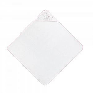Полотенце с капюшоном Interbaby Elephant Белый Розовый Розовый synthetic.ua - Фото 1
