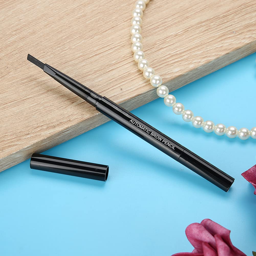 Карандаш для бровей JTLB 5 Farben водостойкий треугольный с кистью (черный), фото №3