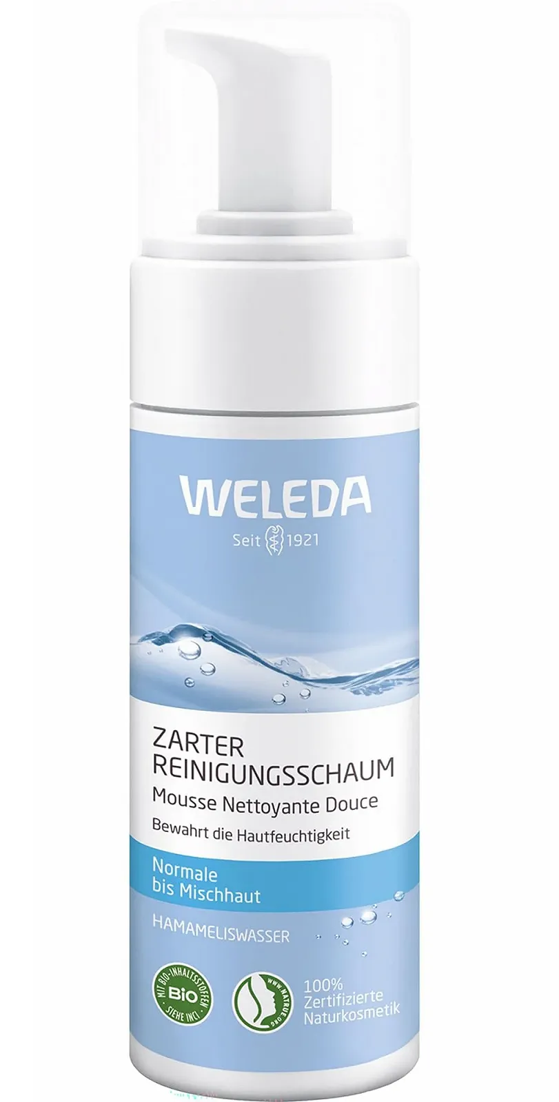 Пінка для вмивання WELEDA Organic Delicate, для нормальної та комбінованої шкіри, 150 мл, фото №1