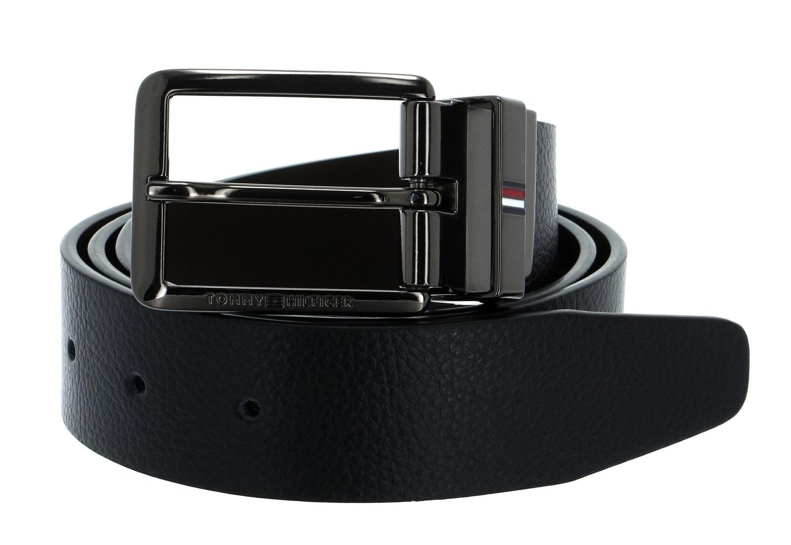 Ремень Tommy Hilfiger Gifting Double Buckle Belt Giftbox W115 Черный - Можно укоротить, черный, фото №2