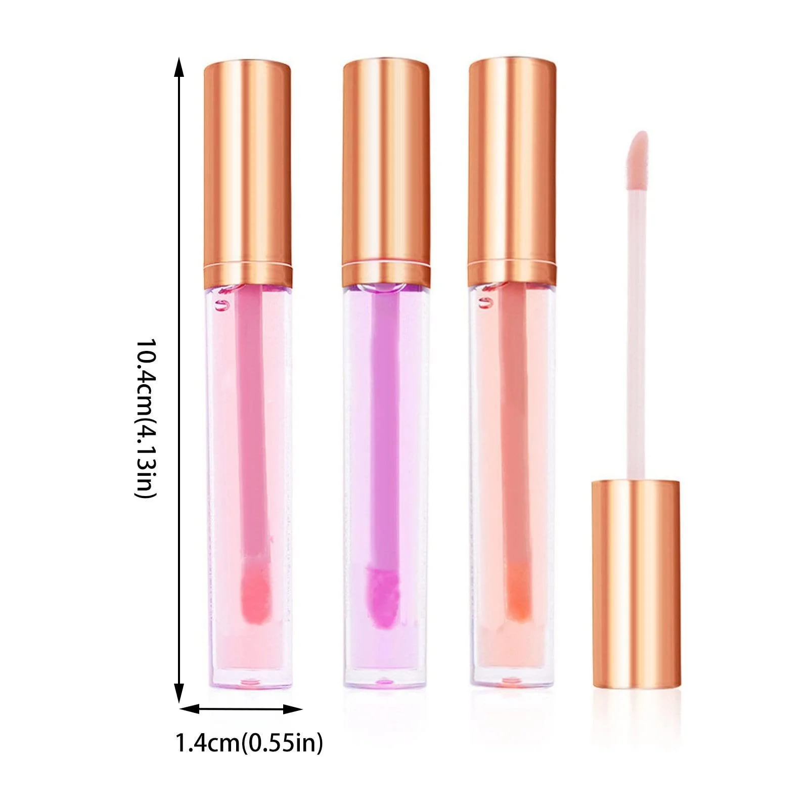 Блиск для губ Shiny Non-Adhesive Long Lasting Provides Maximum Colour Glides on Bubbles Smooth Soft Arrival Colour Full Pink 4 мл, фото №6