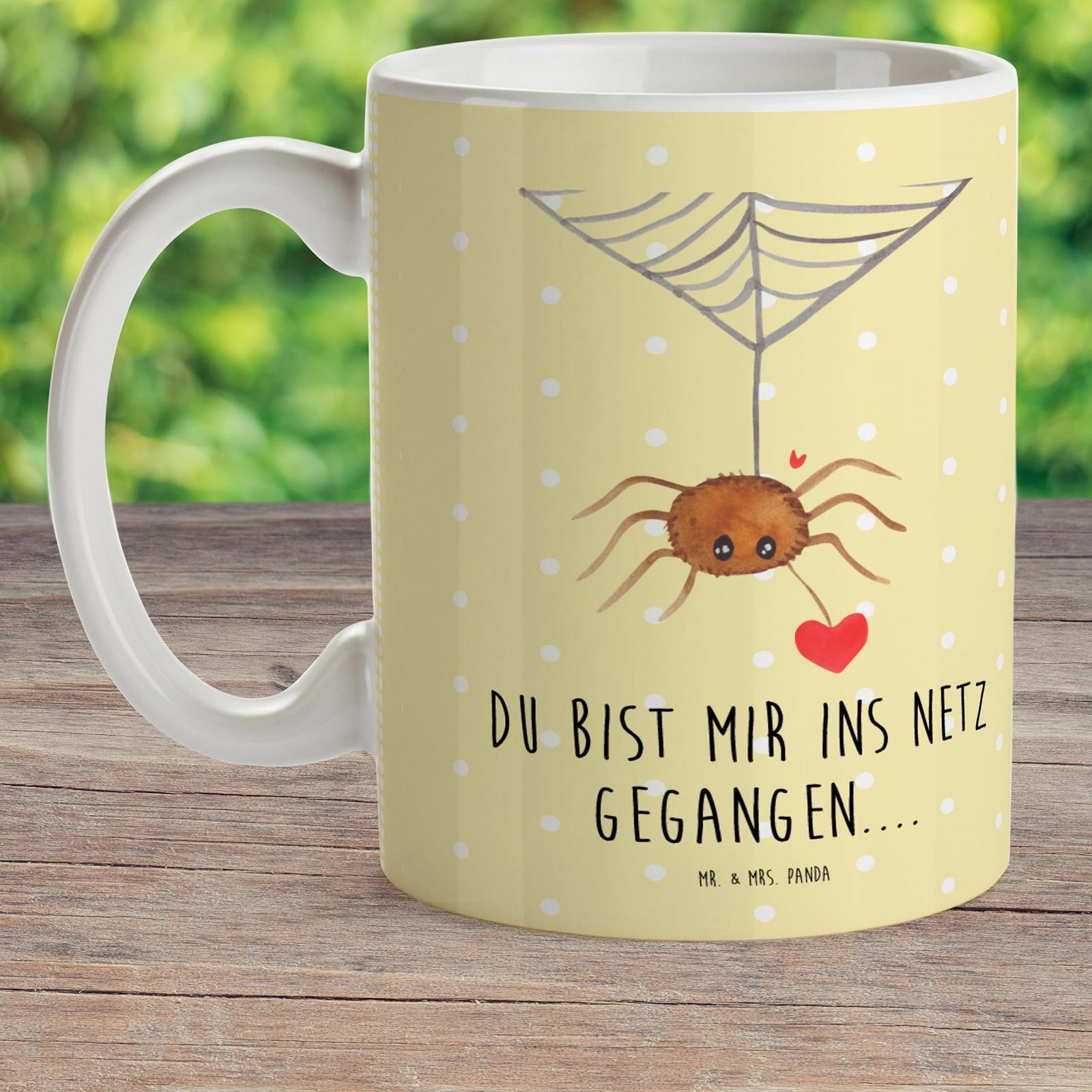 Дитяча кружка Mr. & Mrs. Panda Павук Агата Кохання Пластикова, фото №2