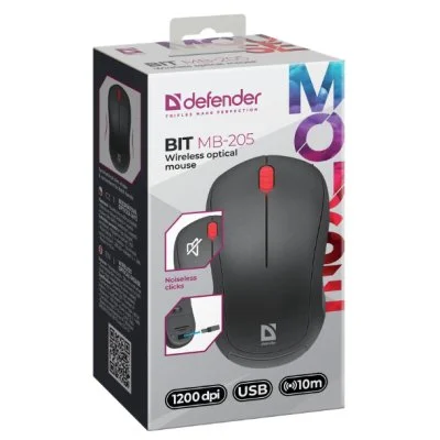 Мышка Defender Bit MB-205 Silent Wireless Black (52205), фото №5 Мышка Defender Bit MB-205 Silent Wireless Black (52205), фото №5