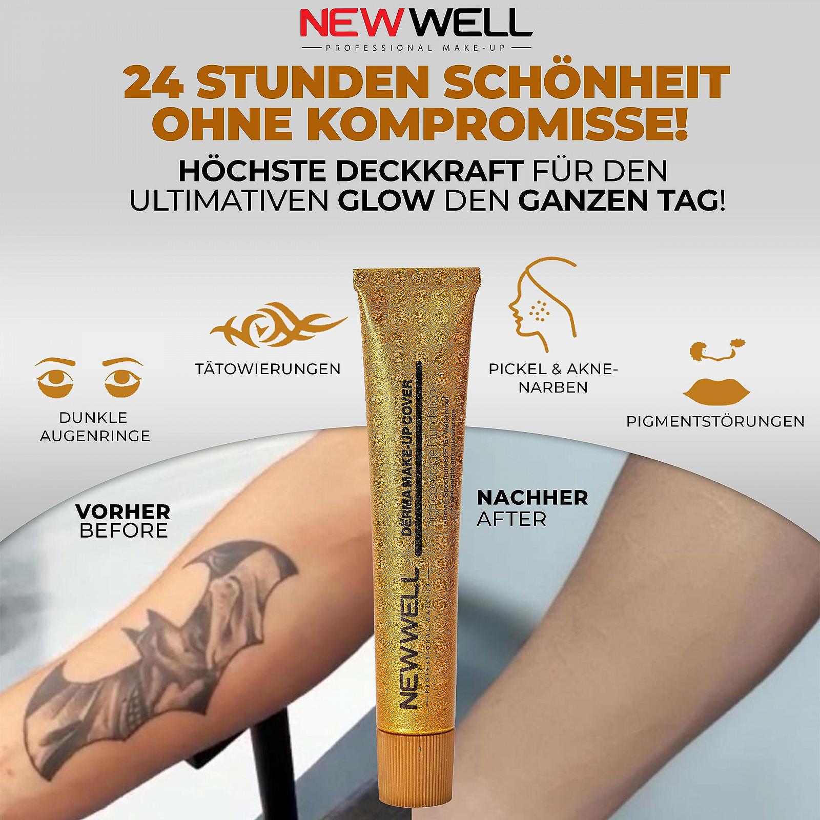 Тональный крем NEW WELL Derma Makeup Cover Waterproof Bronze, фото №3
