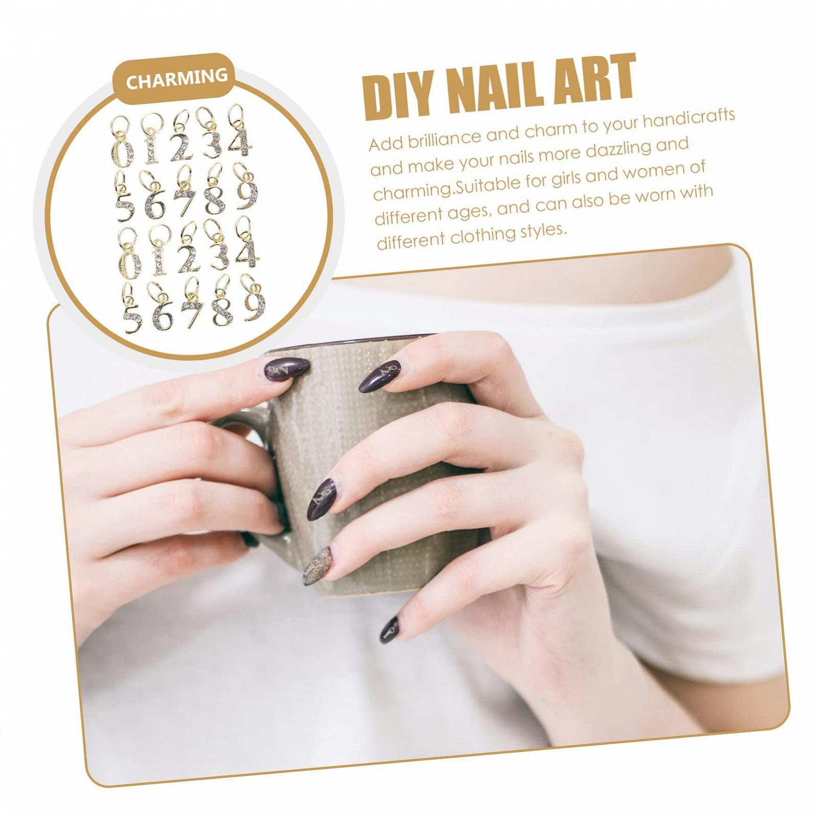 Украшение для ногтей POPETPOP 20 шт., сменные украшения для ногтей с блестящими камнями, разнообразные дизайны для творческого маникюра для ногтей и личных акцентов, фото №8