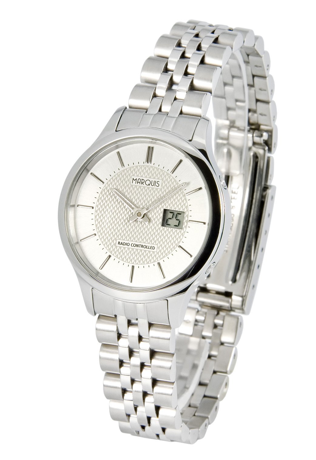 Женские радиоуправляемые часы MARQUIS Elegant Junghans movement серебристый, фото №1