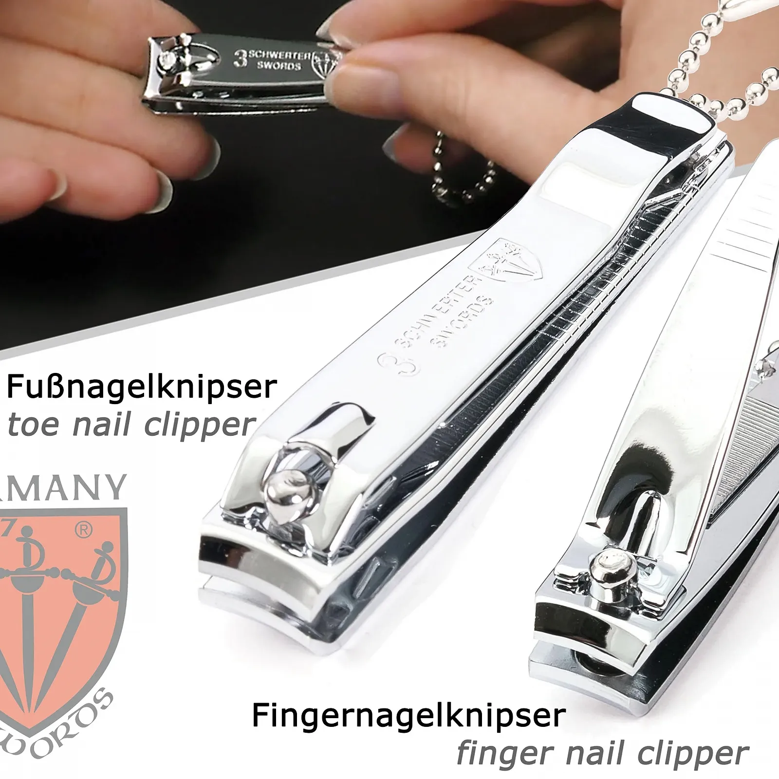 Набор для маникюра DREI SCHWERTER Germany Bari - 4 предмета, искусственная кожа красного цвета, фото №2