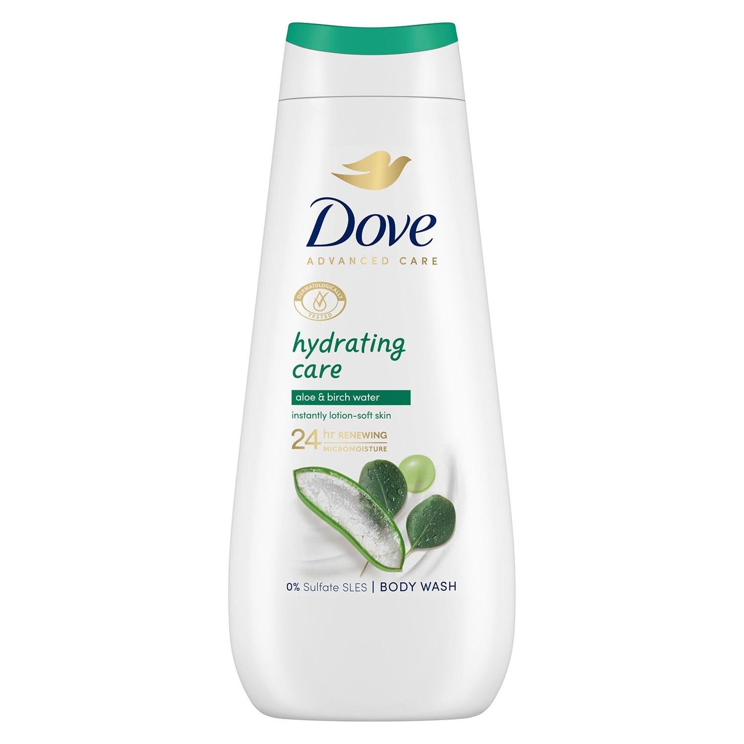 Гель для душу Dove Advanced Care Hydrating Care з алое та березовою водою 400 мл (Упаковка з 6 шт), фото №2