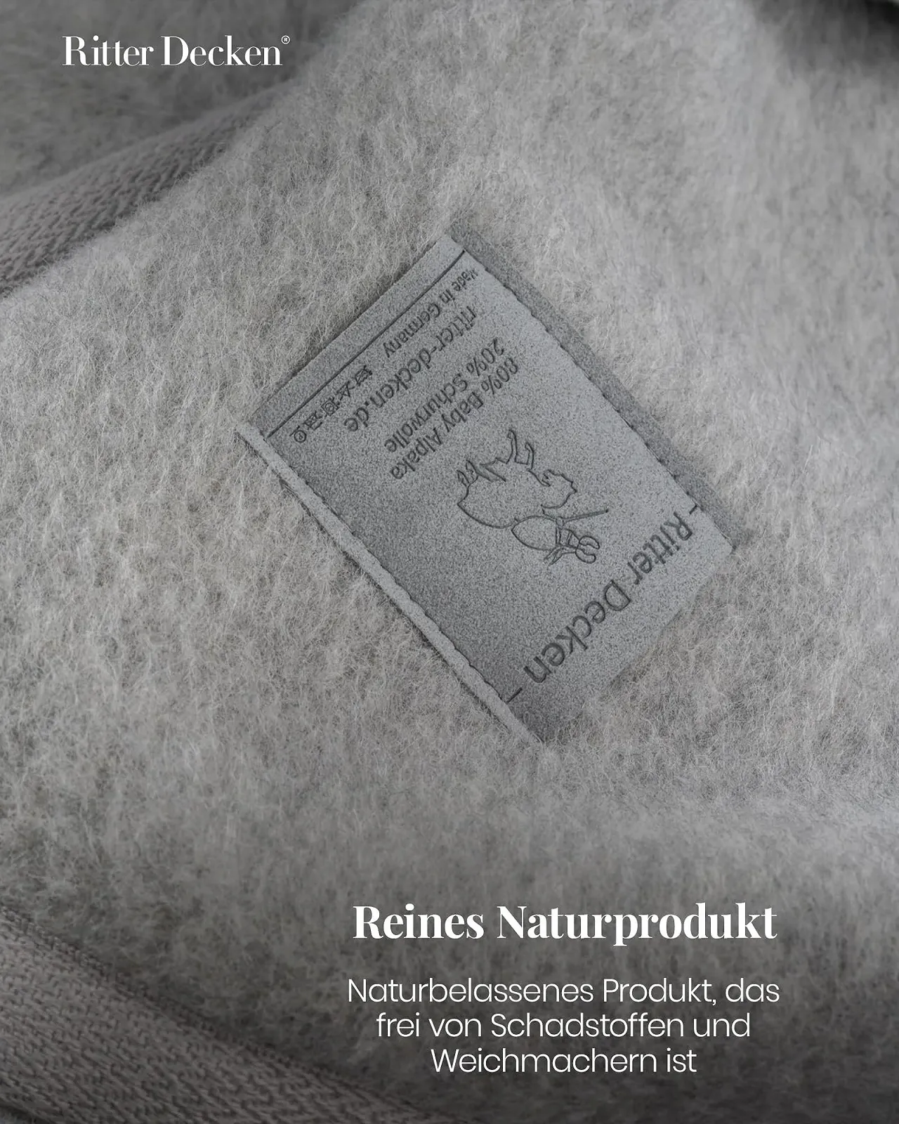 Покривало Ritter Decken Peru Lama Alpaca, 80% вовни альпаки та 20% натуральної вовни, фото №5