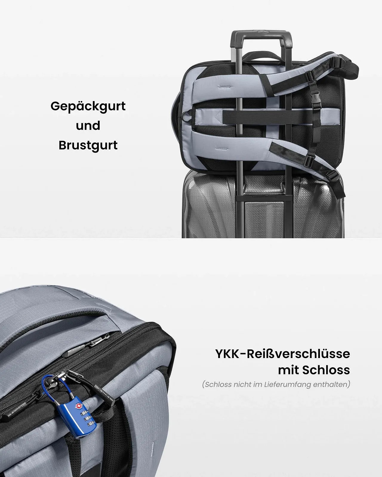 Рюкзак для ноутбука tomtoc 40L Travel TSA Friendly Waterproof 17.3 дюйма, фото №8 Рюкзак для ноутбука tomtoc 40L Travel TSA Friendly Waterproof 17.3 дюйма, фото №8