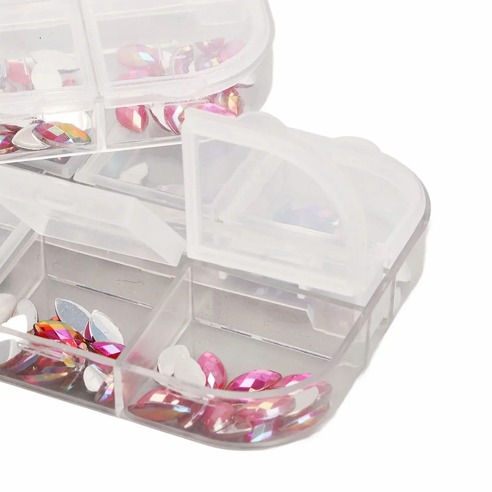 Стрази для нігтів Плоска задня частина Різні яскраві кольори Блискучі камені для манікюру, фото №8