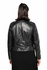 Жіноча куртка Ulla Popken Biker Style, шкіряна synthetic.ua - Фото 1