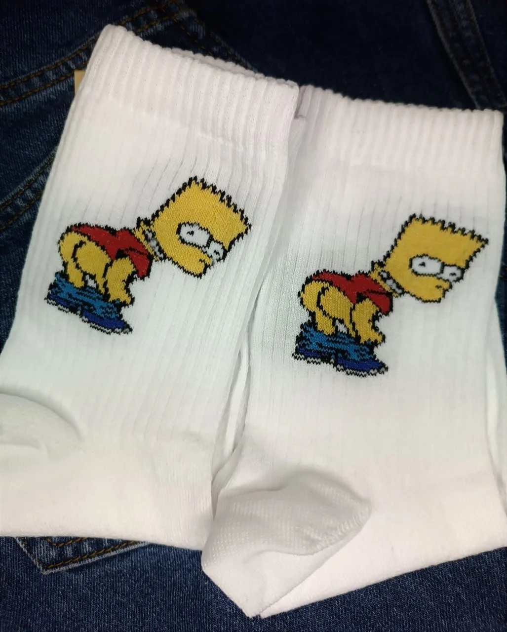 Чоловічі молодіжні шкарпетки високі білі демісезонні 39 - 44 розмір, фото №1