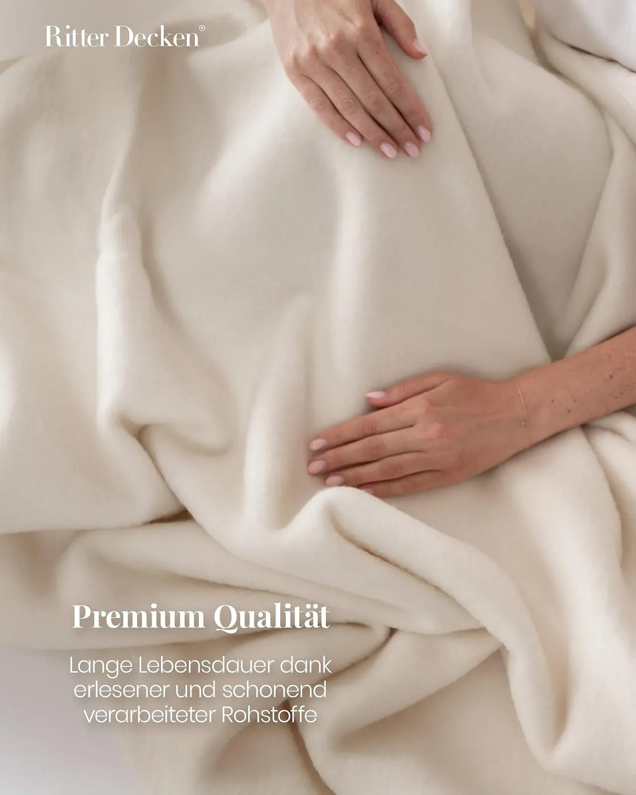 Покривало Ritter Decken Kaschmount Cashmere 150 x 200 см - Білий (Натуральний), фото №4