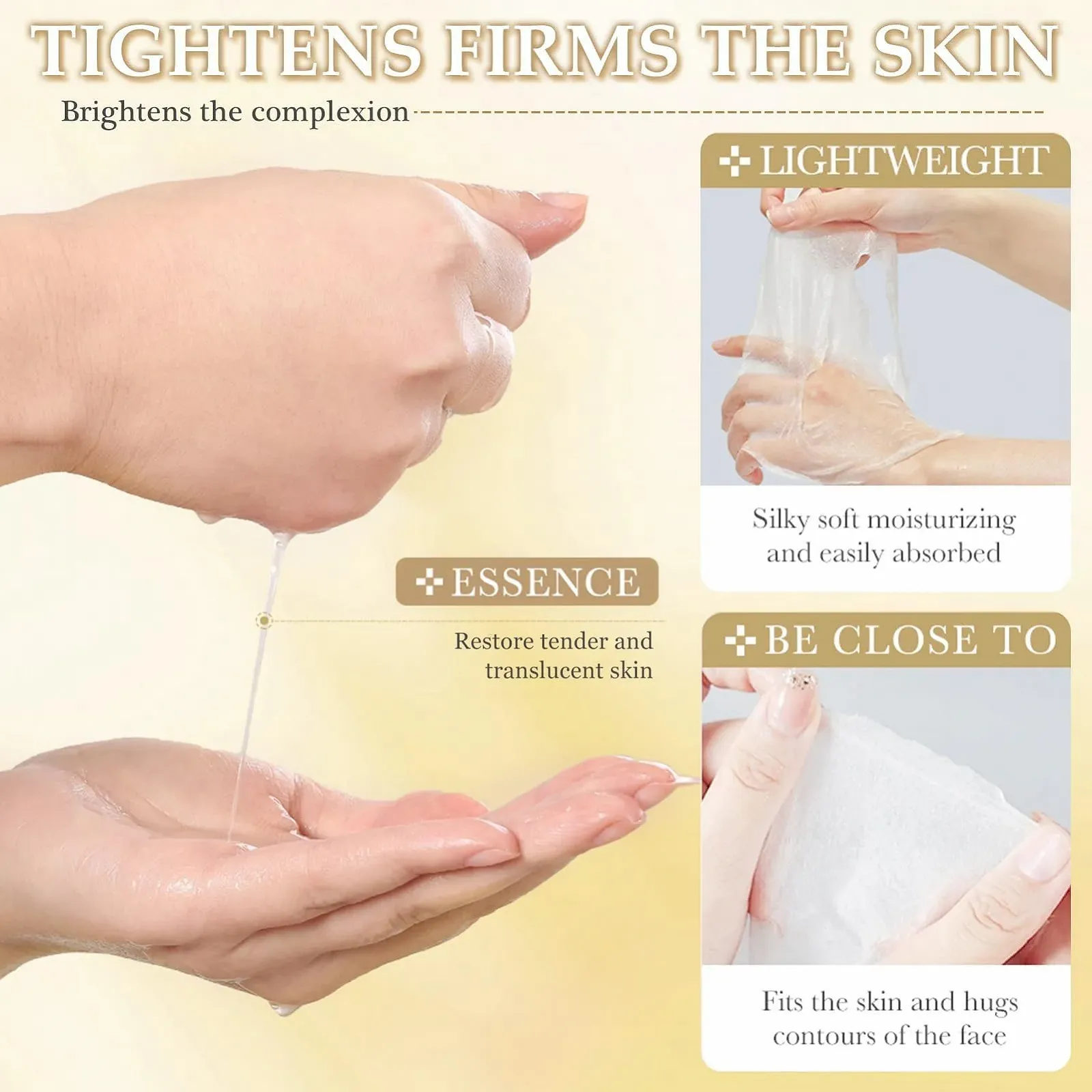 Набір тканинних масок для обличчя Молоко кози + Рис, 10 шт, фото №5