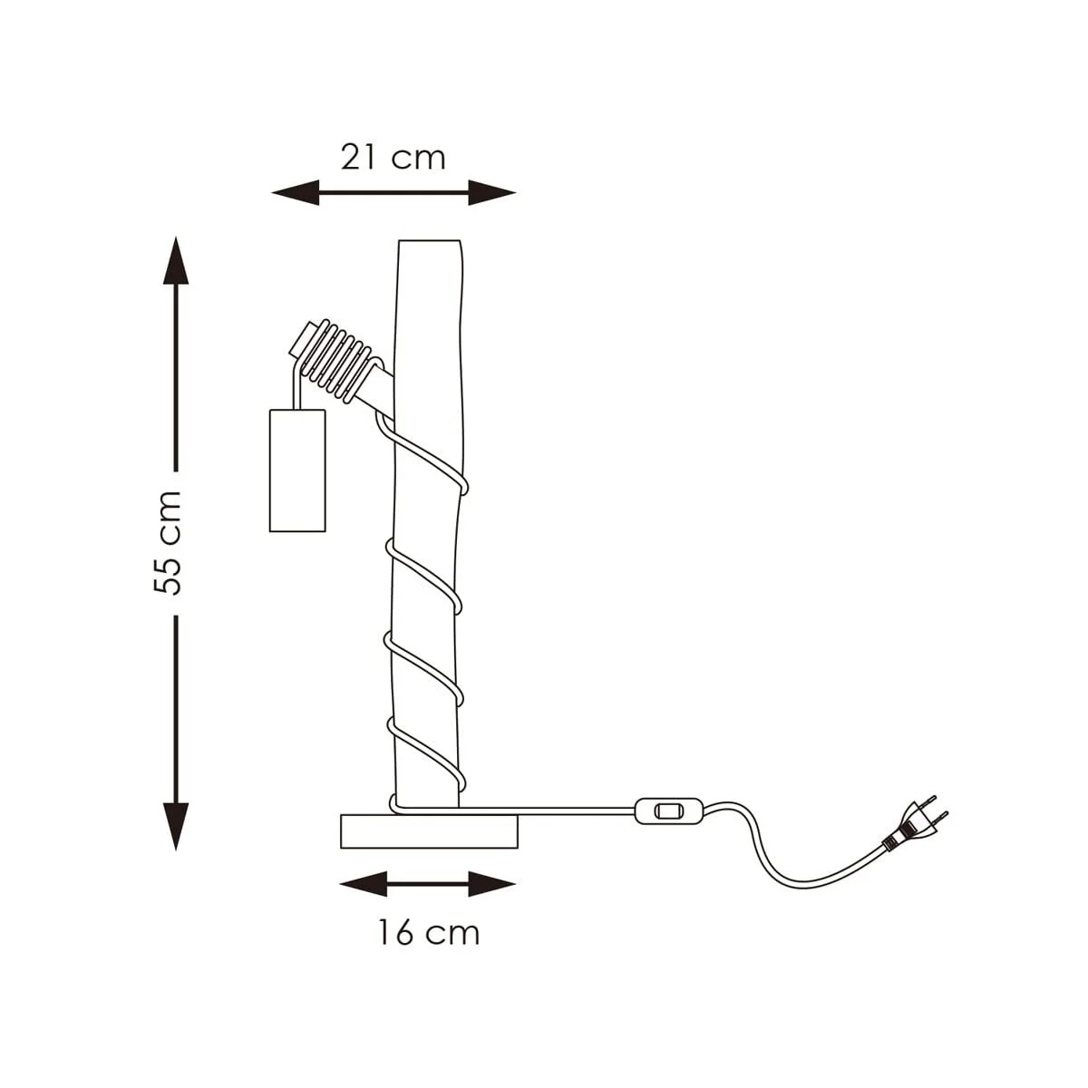 Настільна лампа Home Sweet Home Дерев'яна Морський стиль 21/21/55 см E27, фото №6