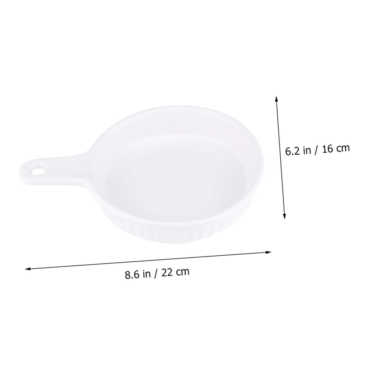 Форма для запекания Toyvian керамическая круглая белая с ручкой жаропрочная, фото №7 Форма для запекания Toyvian керамическая круглая белая с ручкой жаропрочная, фото №7