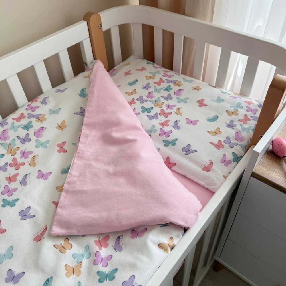 Дитячий комплект постільної білизни, рожевий , 3 шт., фото №3