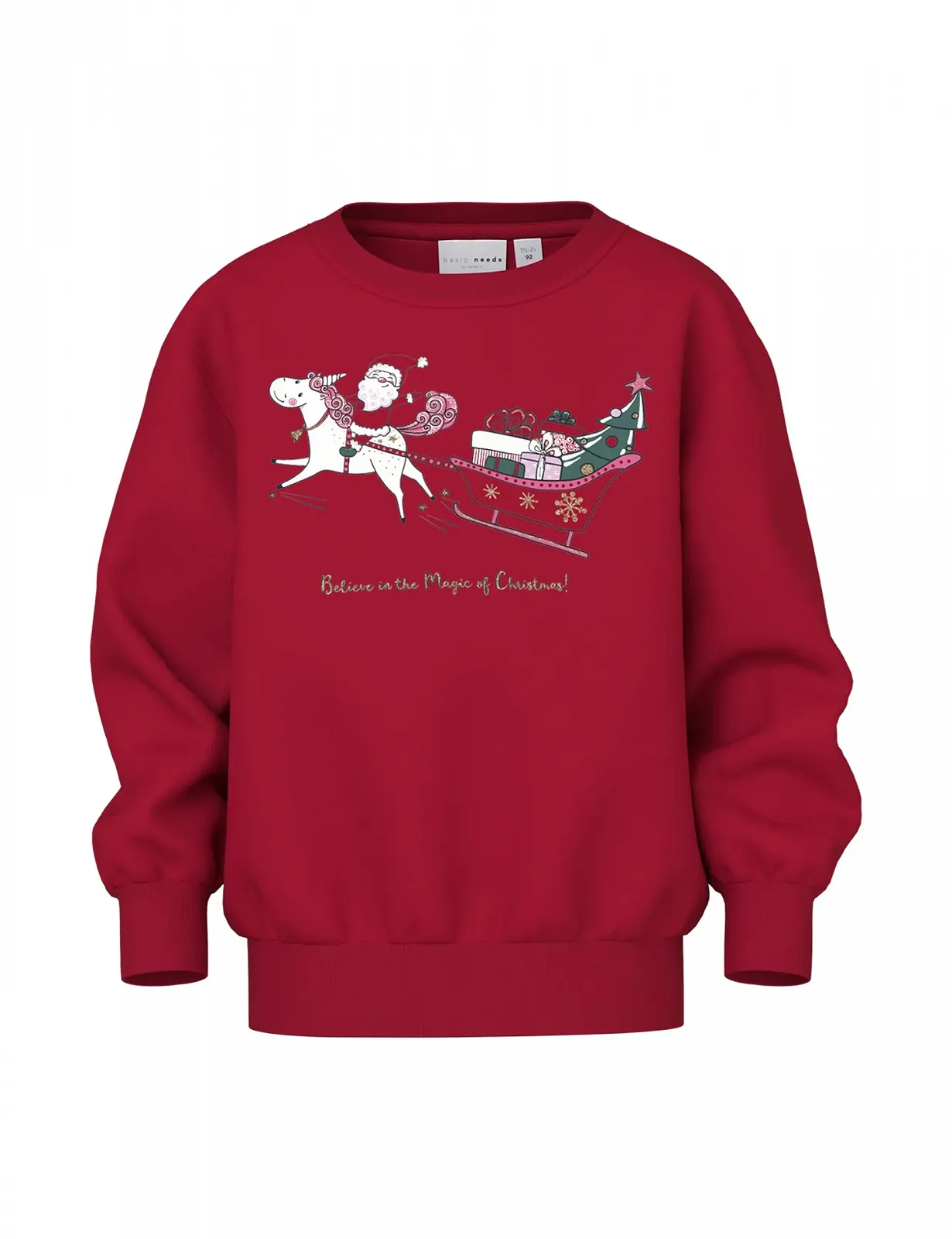 Свитшот NAME IT Nmfvismas LS Nreg Sweat Bru для девочек, фото №1