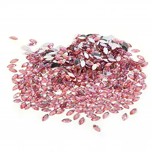 Стрази Плоскі 7X15MM Світло-Рожевий, 500 шт - Фото 1