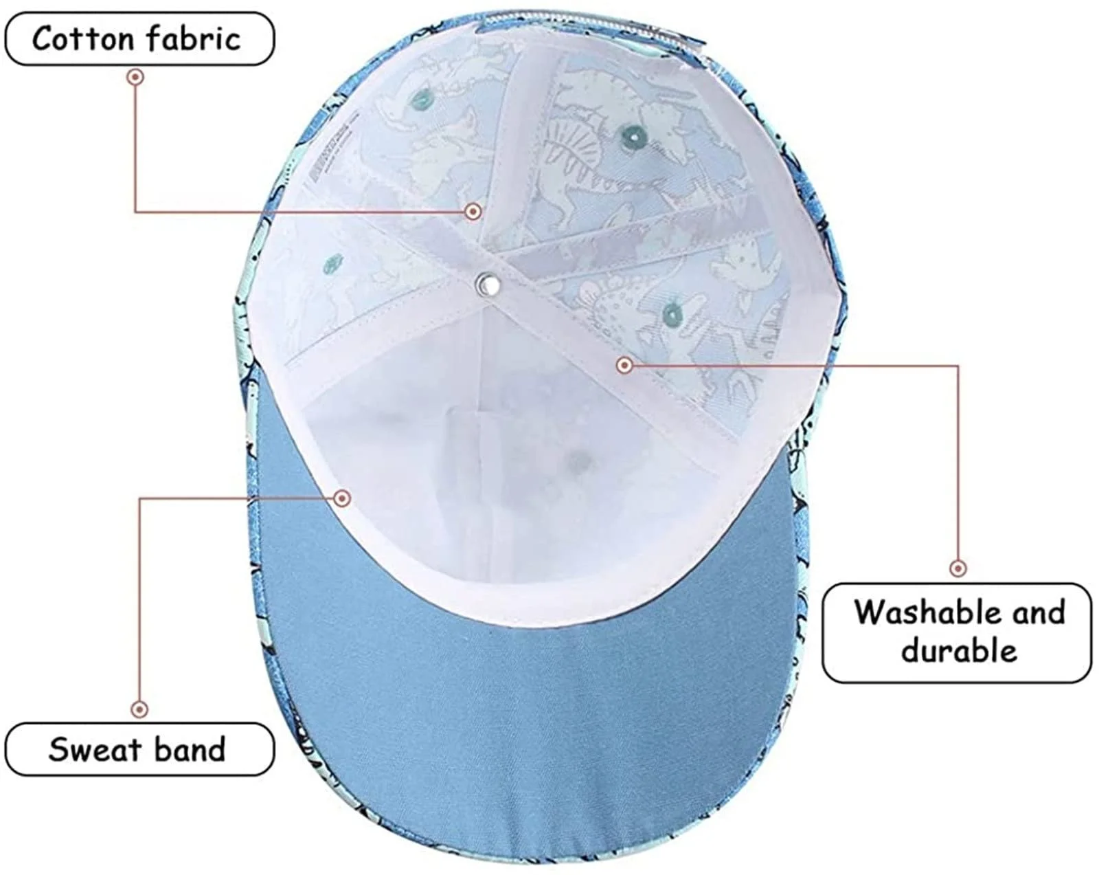 Бейсболка Glücksvogel Детская Хлопковая Защита от солнца UPF 50+ Воздухопроницаемая, фото №6