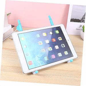 Подставка для ноутбука складная Operitacx алюминиевая, регулируемая по высоте, легкая и стабильная, вентилируемая, портативная для офиса, дома и путешествий, с гладкими краями, синяя synthetic.ua - Фото 1