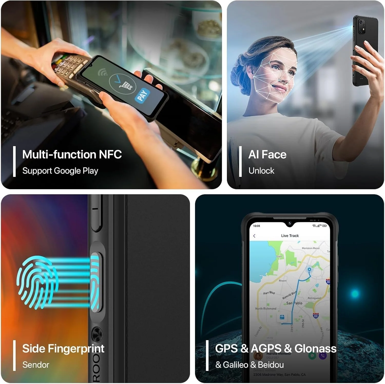 Сматфон 6.53'' UMIDIGI X20 6+6/128Gb 4G 2-SIM NFC 8 ядер 20/8Мп Android 13 Чорний, фото №6