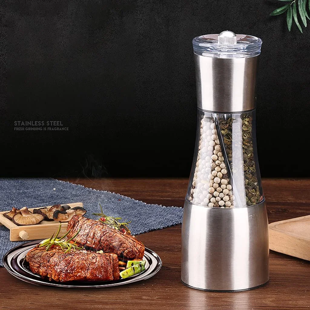 Мельница для специй SeahPepper, нержавеющая сталь, акрил, регулируемая грубость помола, фото №6