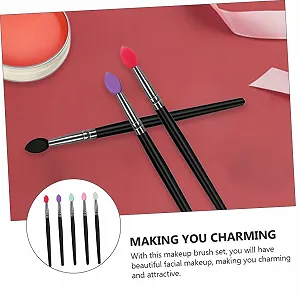 Пензлі FRCOLOR для тіней аплікатор плоский зі штучного волокна з пластиковою ручкою synthetic.ua - Фото 1