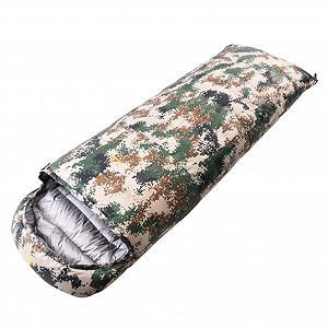 Спальний мішок MYVVKIA легкий та пухнастий пуховий камуфляжний водонепроникний зелений - Фото 1