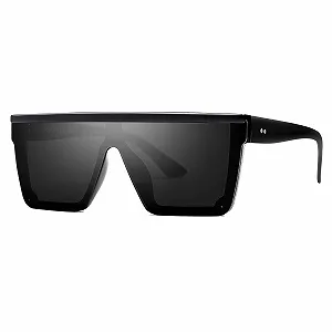 Сонцезахисні окуляри SOJOS SJ2117 Жіночі Дзеркальні Великі Прямокутні Товста Оправа - Фото 1