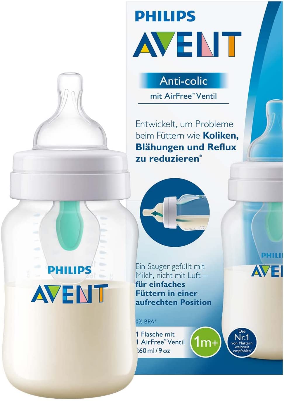 Антиколиковая бутылочка с вентиляцией Philips AVENT AirFree SCF813/14 260 мл, фото №2