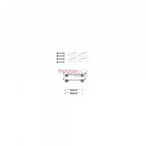 Комплект аксессуаров, колодки стояночного тормоза METZGER 105-0808 для MERCEDES-BENZ - Фото 1