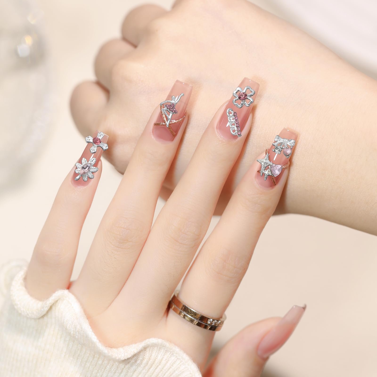 Набір прикрас для нігтів 19 шт, Змішані, фото №4