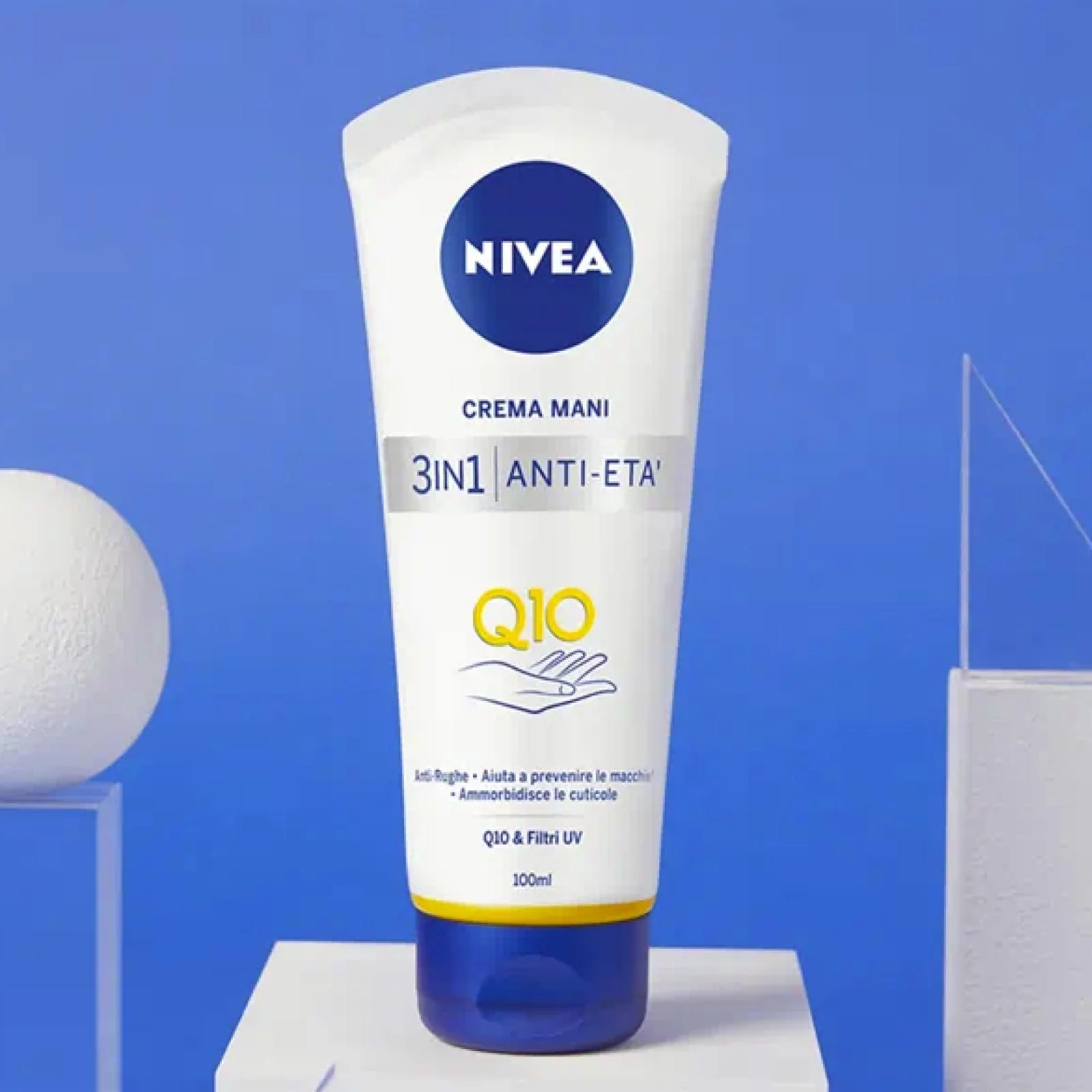 Крем для рук Nivea 3-в-1 Anti-Age Q10 & UV Filter Увлажняющий 4 флакона по 100 мл, фото №4