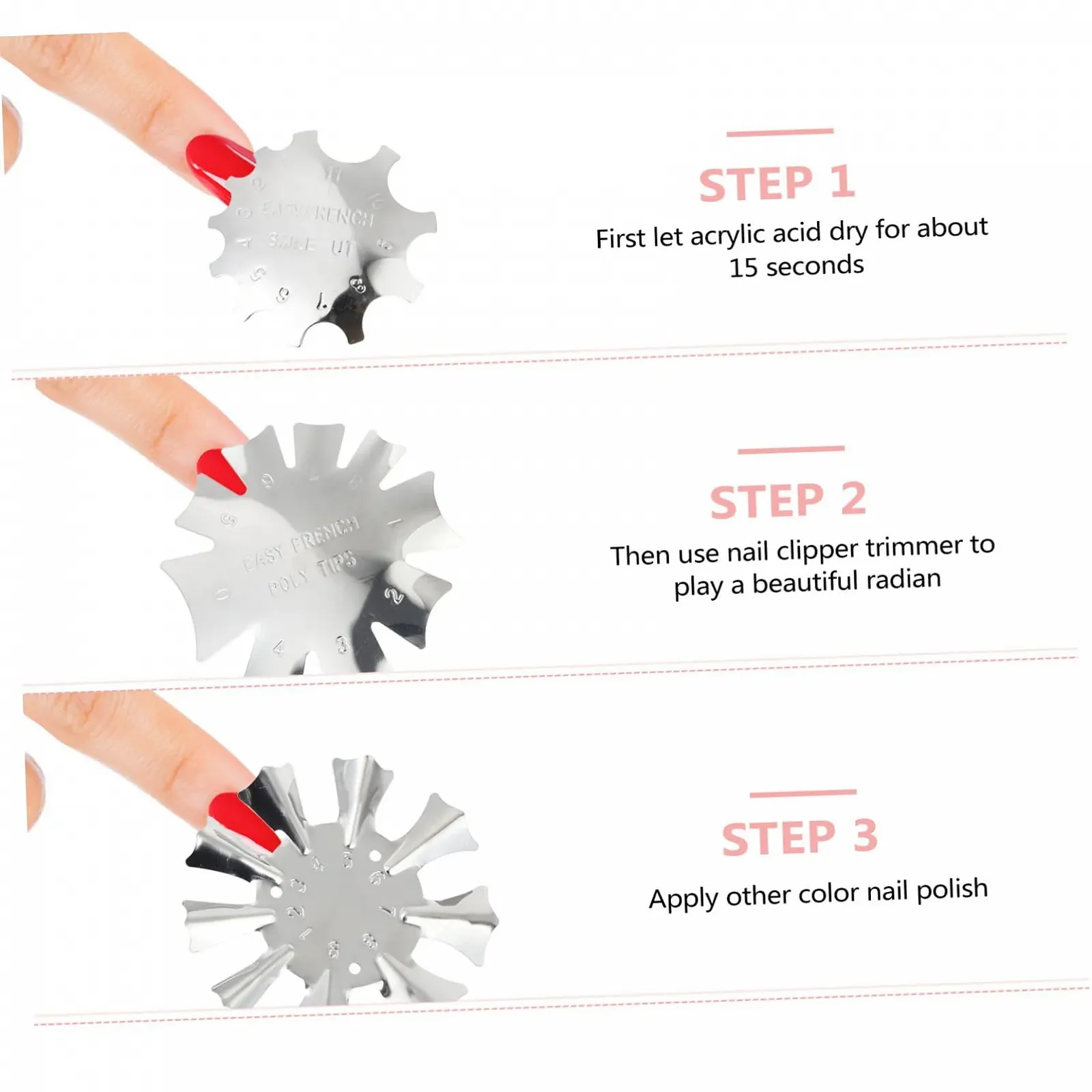 Набор трафаретов для маникюра PACKOVE 3 шт., фото №4