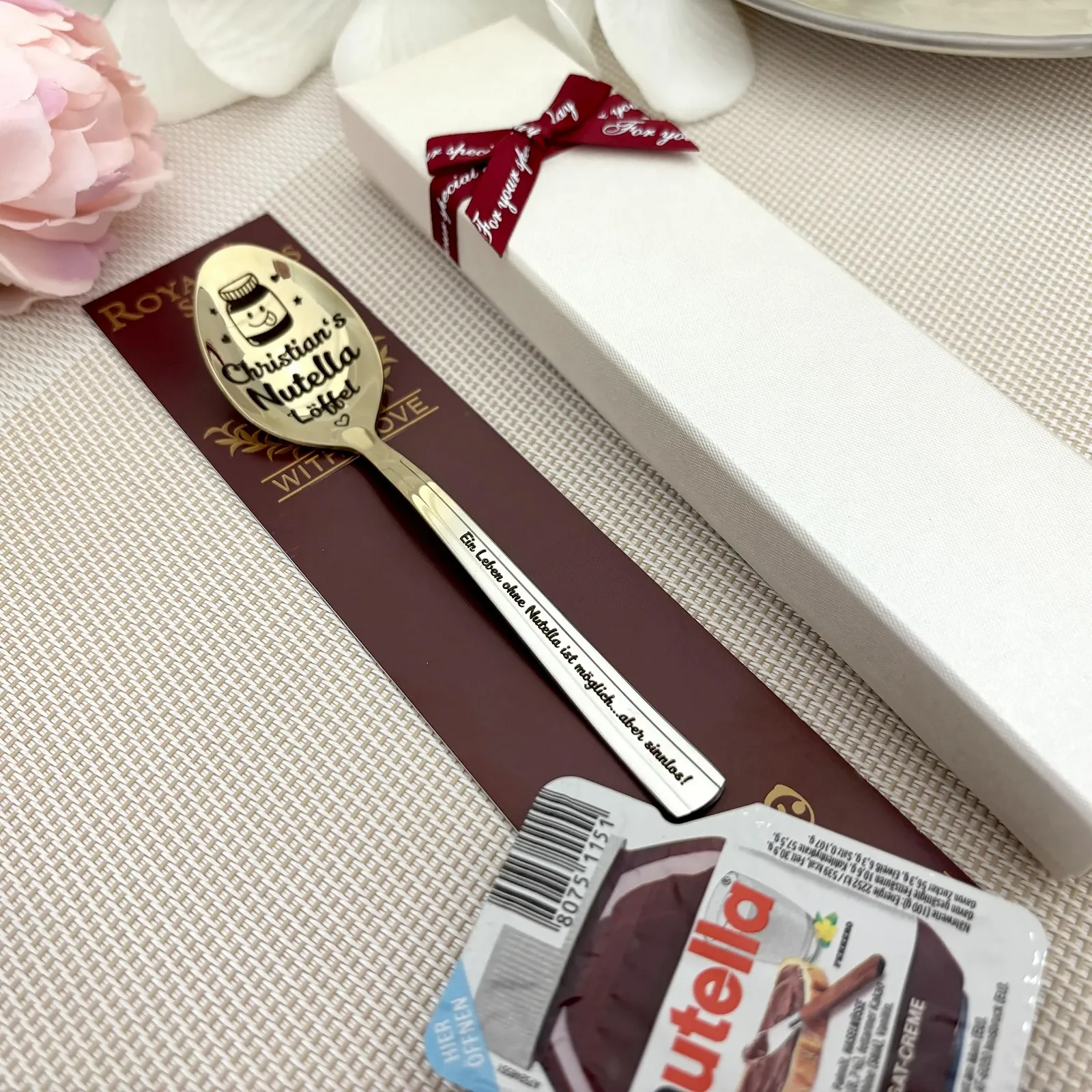Ложка Nutella Mini с персональной гравировкой, фото №4