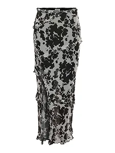 Юбка макси Noisy may Женская с принтом с разрезом - Фото 1