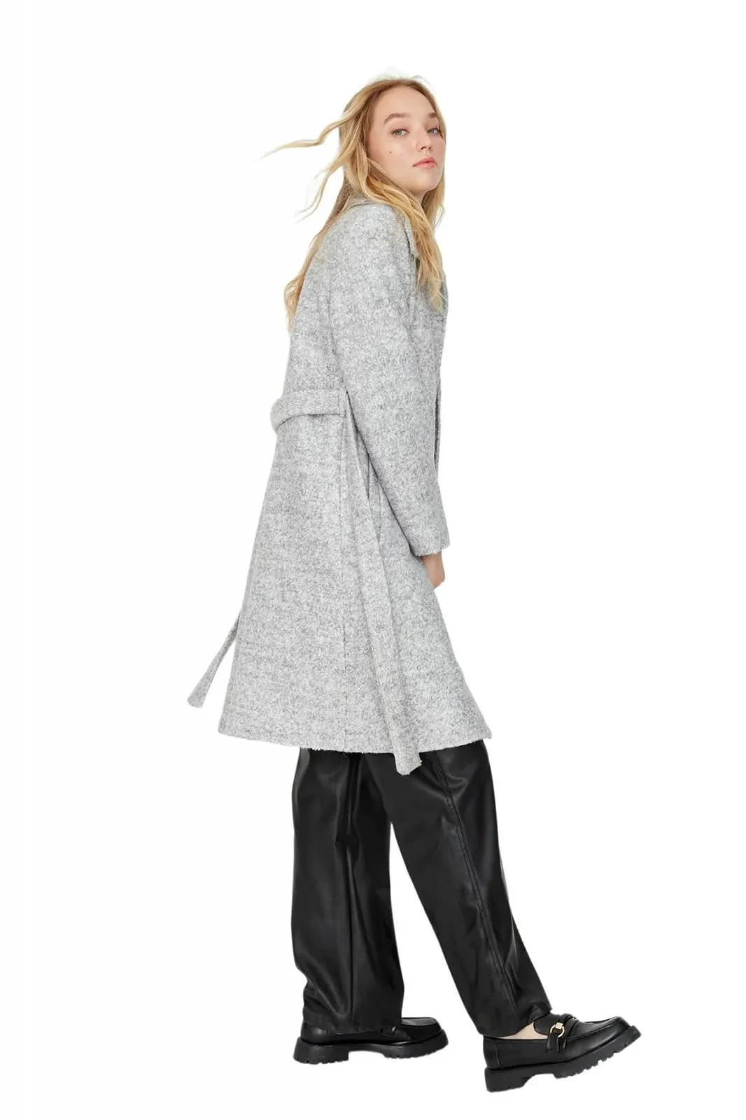 Пальто TRENDYOL Женское Двубортное Однотонное, фото №4