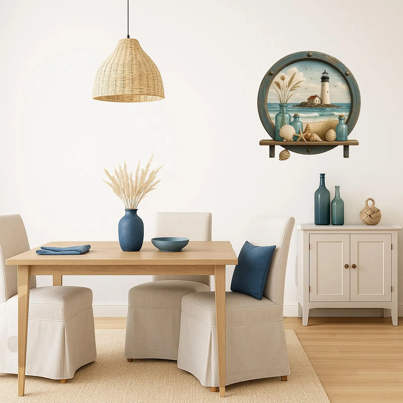 Наклейка на стіну Sunnywall Maritime Blue Porthole 29 x 31 см Синя, фото №4 Наклейка на стіну Sunnywall Maritime Blue Porthole 29 x 31 см Синя, фото №4