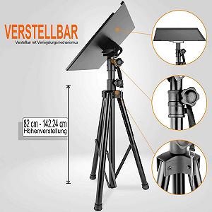 Штатив для проектора Pyle Регульована висота від 107 до 139 см, складаний штатив, можна використовувати як підставку для ноутбука та камеру для проектора, для підлоги, столу чи полиці synthetic.ua - Фото 1