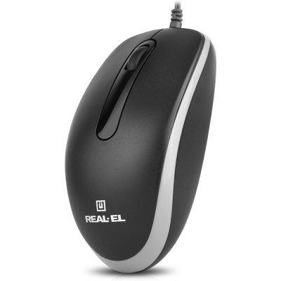 Мышка REAL-EL RM-215 USB Black/Gray (EL123200037), фото №8 Мышка REAL-EL RM-215 USB Black/Gray (EL123200037), фото №8