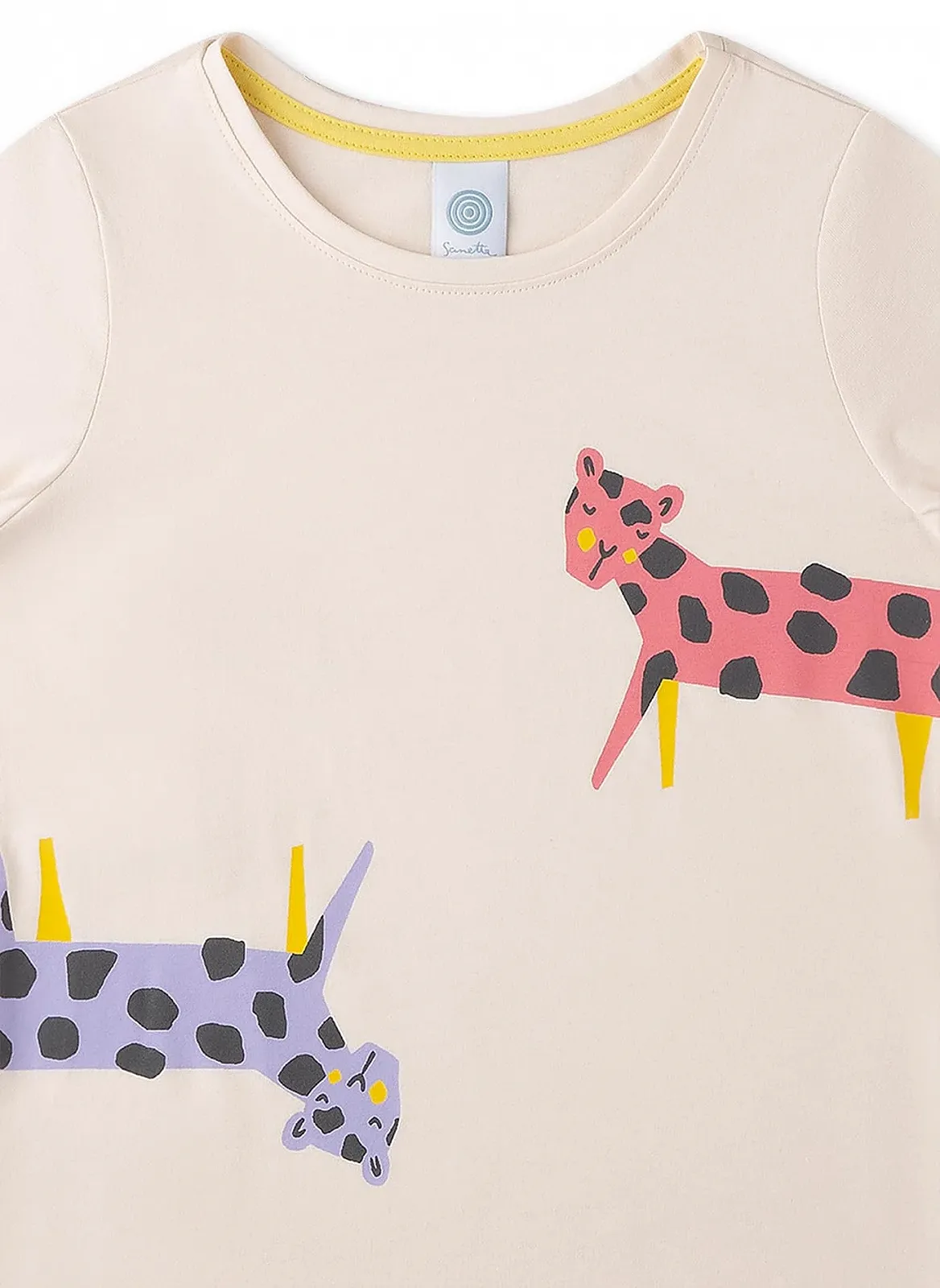 Піжама Sanetta для дівчат Коротка Бежевий, фото №3 Піжама Sanetta для дівчат Коротка Бежевий, фото №3