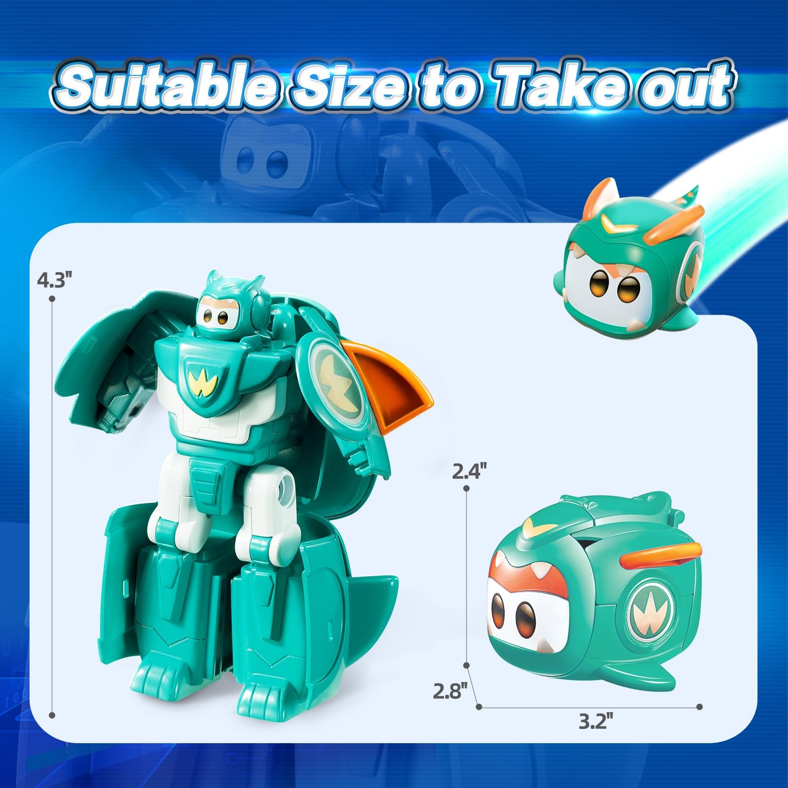 Игрушка-трансформер Super Wings Tino Pet 6 см, фото №6