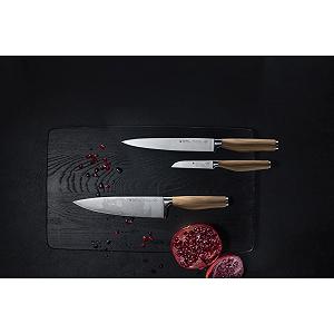 Набір ножів WMF Grand Wood 3 штуки Ніж Дерев'яна ручка Виробництво Німеччина Оливкове дерево Кований Кухонний Ніж Особлива сталь synthetic.ua - Фото 1