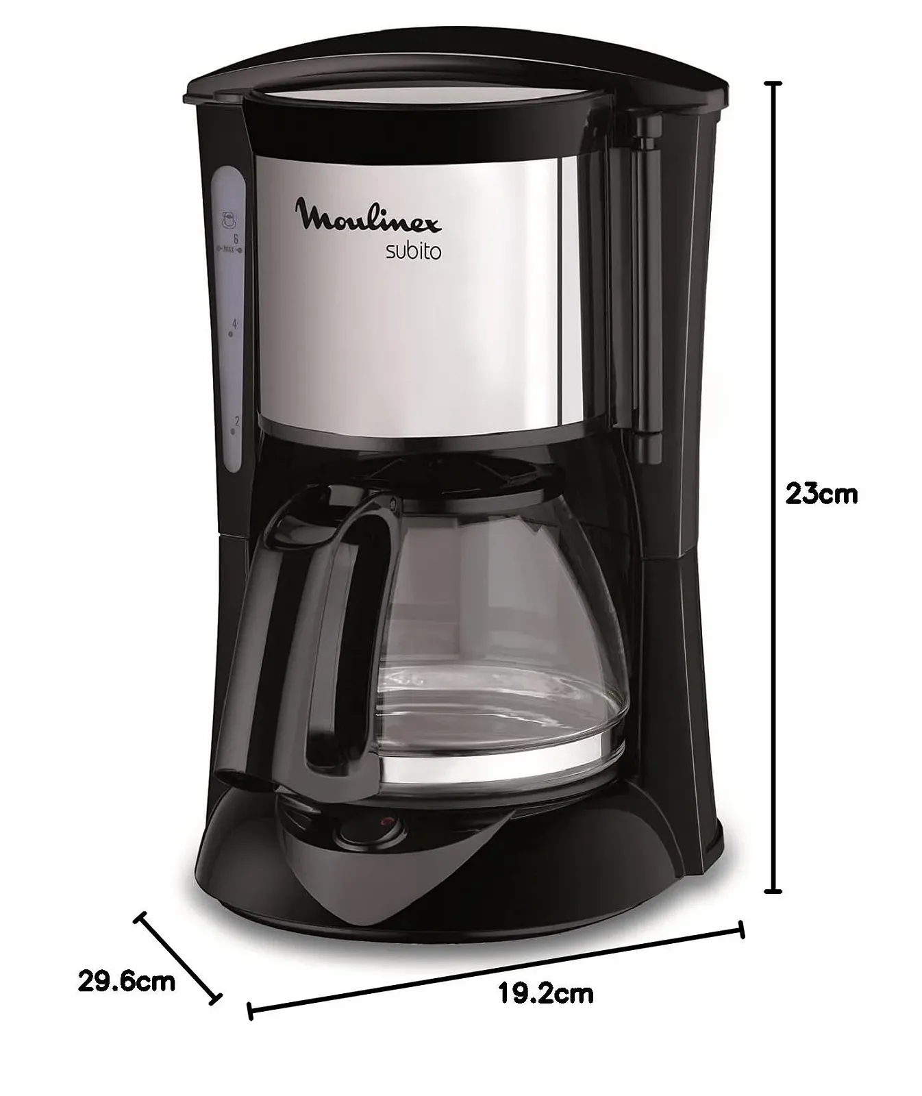 Кофеварка Moulinex Subito FG150813 6 чашек черный/нержавеющая сталь, фото №9