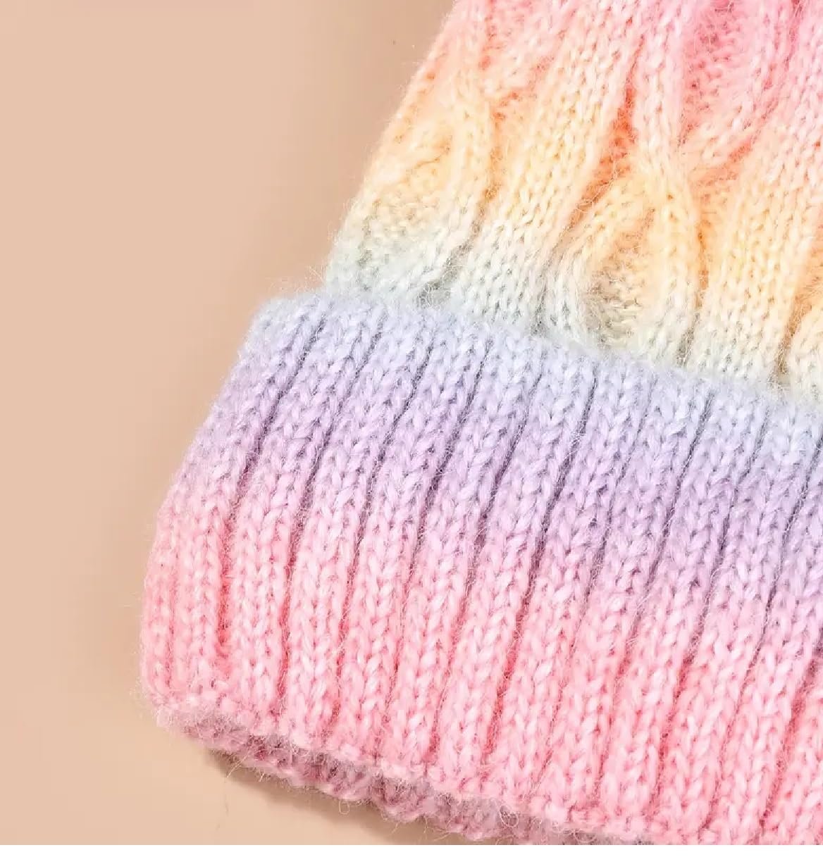 Шапка дитяча в'язана OnlyBee райдужна, фото №3