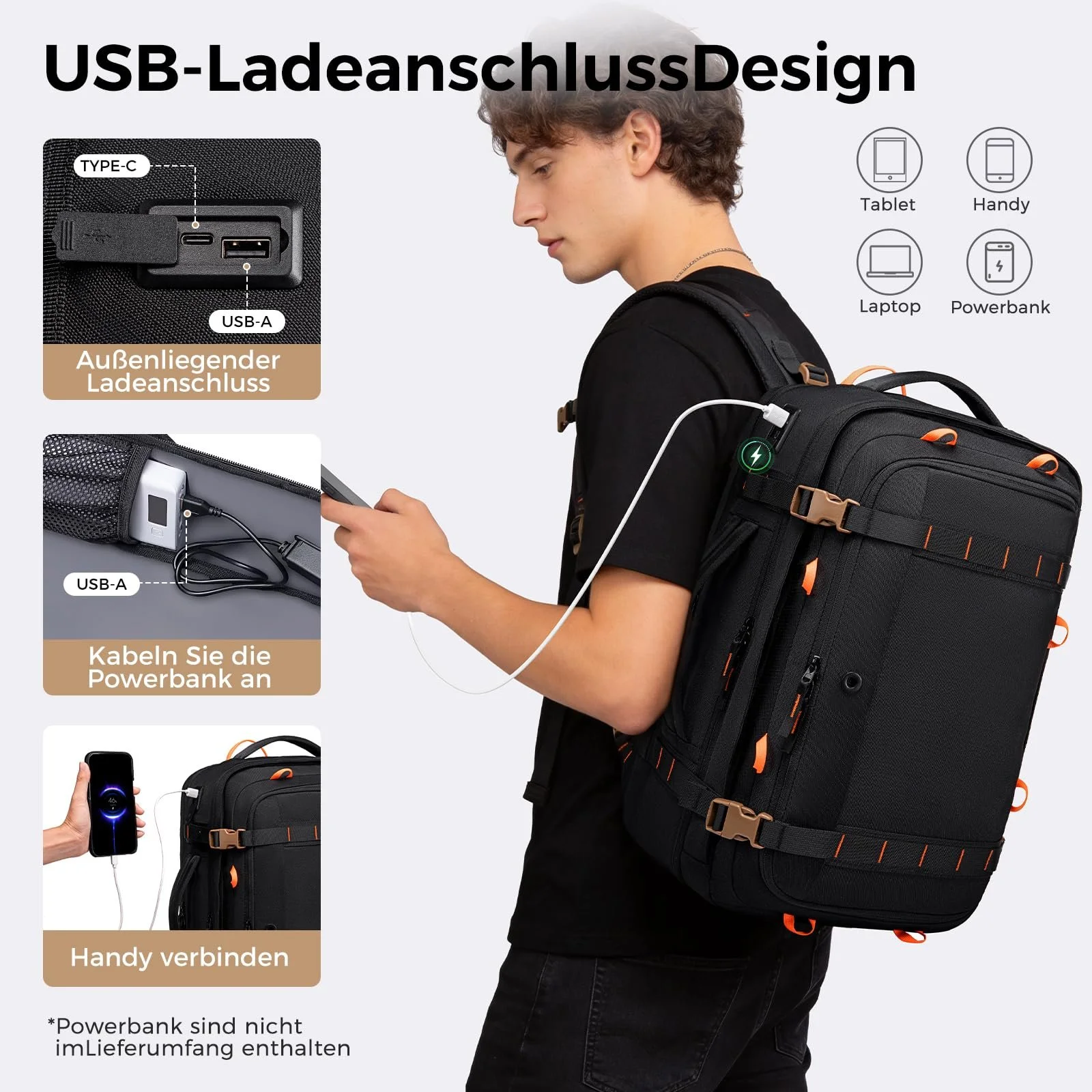 Дорожный рюкзак Fenree.geer 18.4 Inches Expandable 49L-59L Black, фото №8 Дорожный рюкзак Fenree.geer 18.4 Inches Expandable 49L-59L Black, фото №8