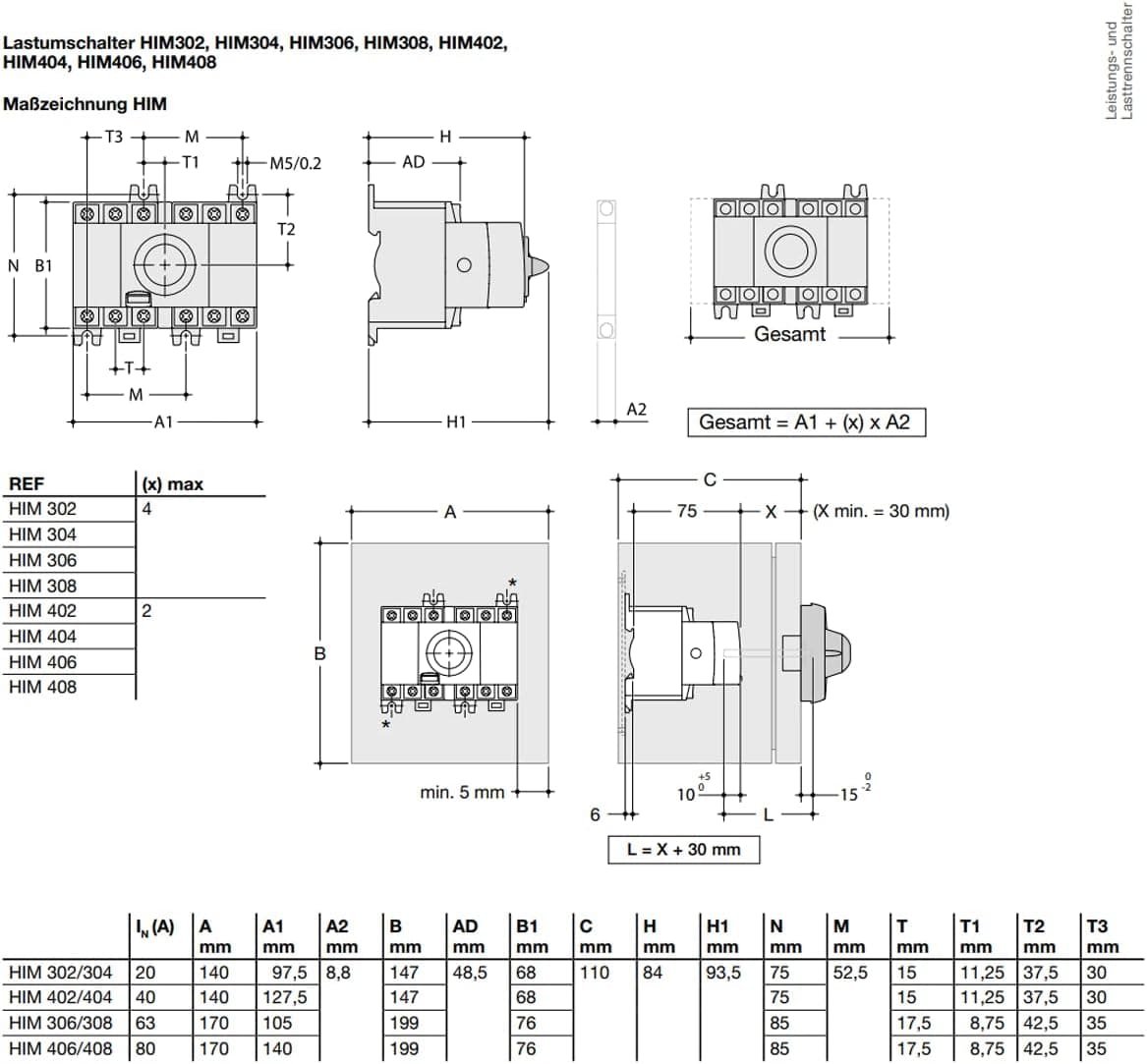 Переключатель трехпозиционный Hager HIM408 I-0-II 400/690В Серый, фото №5